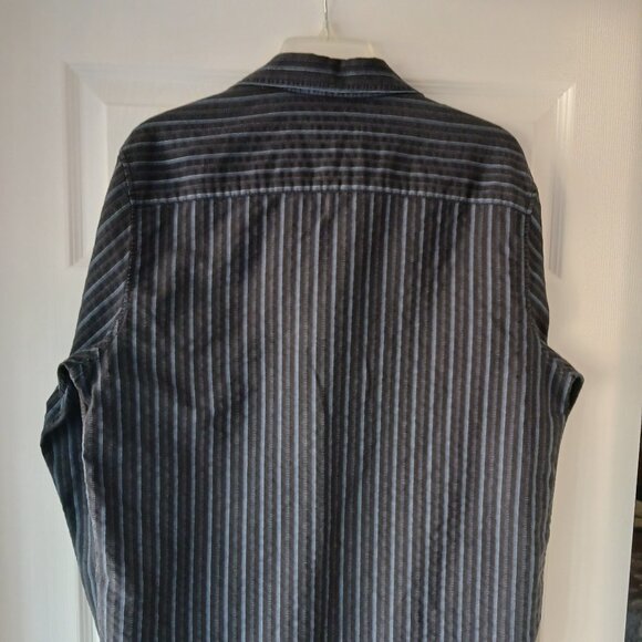 Calvin Klein Men's Shirt Size M Blue Striped Long Sleeve Button Up Dress Casual - Picture 3 of 6